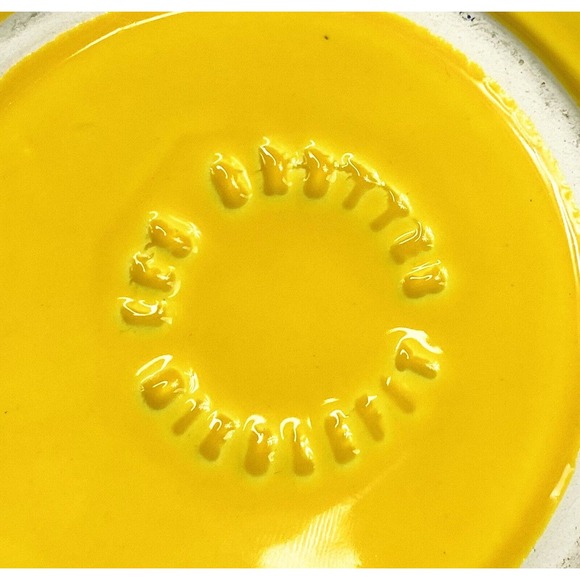 Vtg Les Grottes Dieulefit France Caves Yellowware Espresso Cups Saucers - 3 sets - Picture 7 of 13